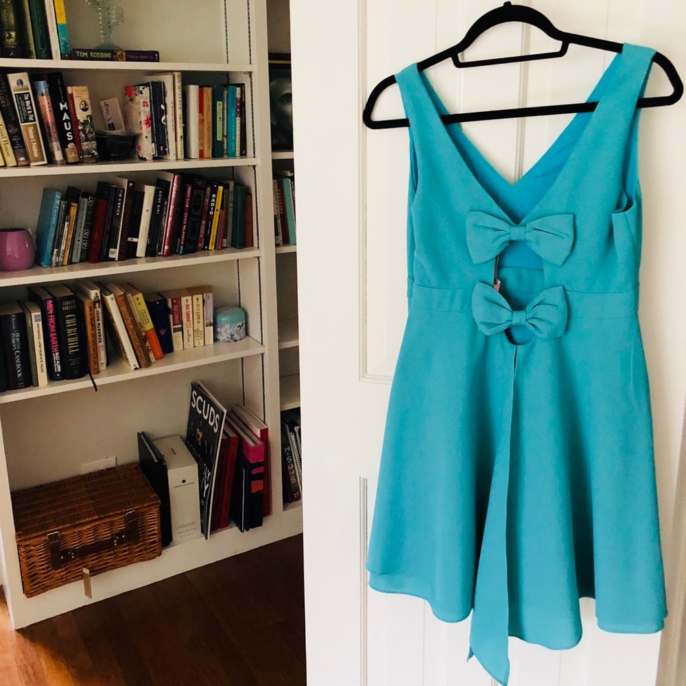 Tiffany Blue Bow Minidress
